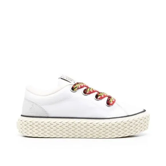 Lanvin Cotton Lace-Up Sneakers - Picture 1 of 5